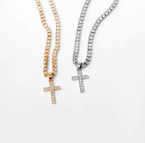 Shiny Little  Cross Necklace