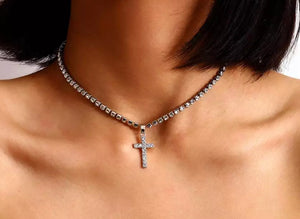 Shiny Little  Cross Necklace