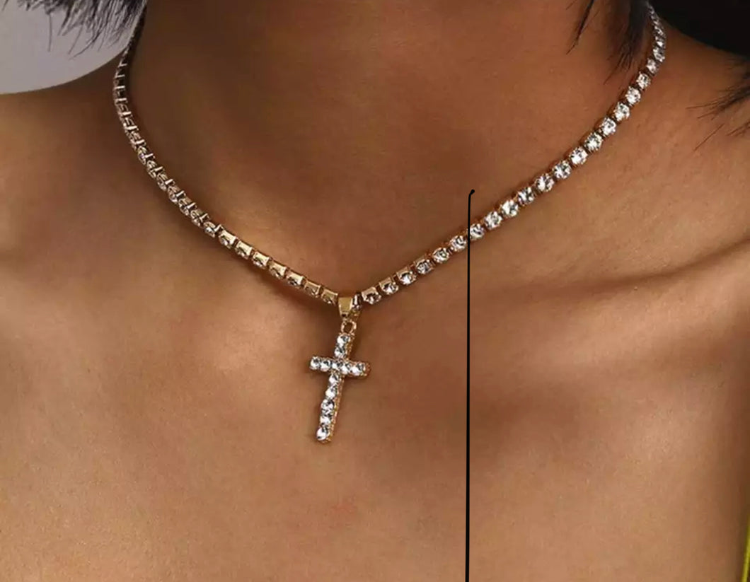 Shiny Little  Cross Necklace