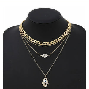 Evil Eye Layered Necklace