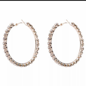 Diamond Chip Hoops