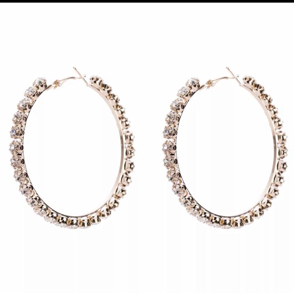 Diamond Chip Hoops